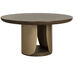 Sultana 59 X 30 inch Dark Brown / Dark Brown / Brushed Brass Outdoor Dining Table